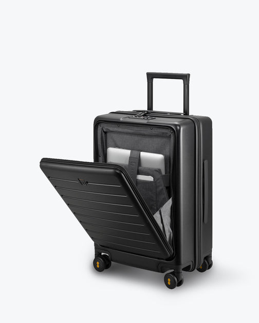 Hard luggage with outside pocket online